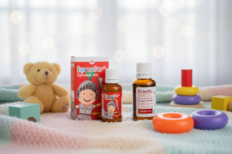 تصویر قطره آهن برای کودکان با بطری و اسباب بازی